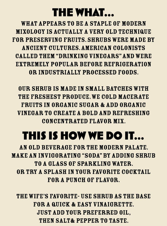 Bitter Ginger Shrub- Strawberry Lemon