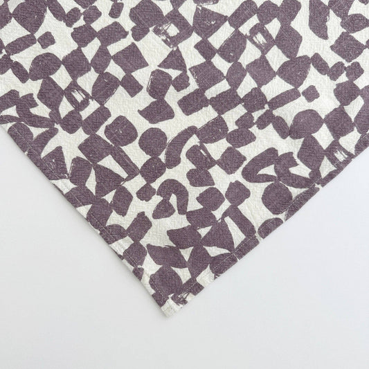 Textured Napkins - Checks - Plum
