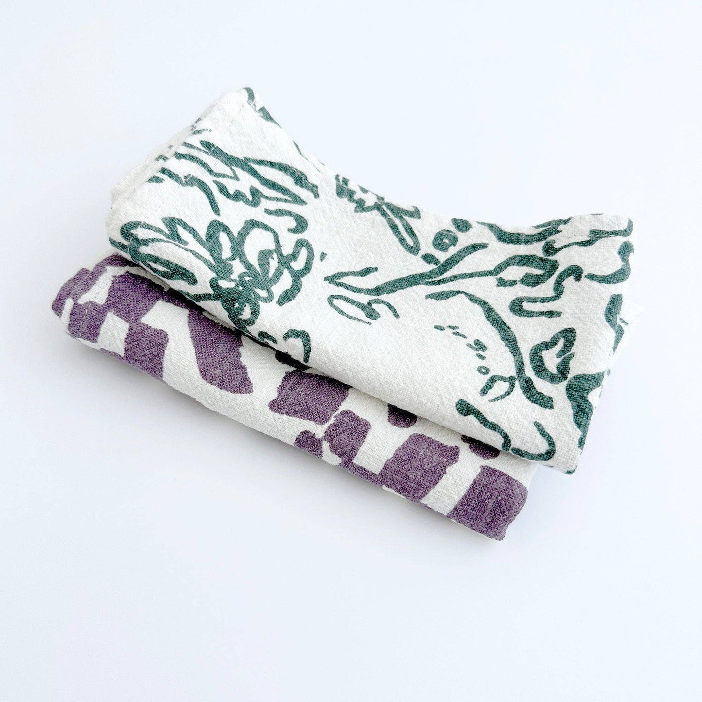 Textured Napkins - Checks - Plum