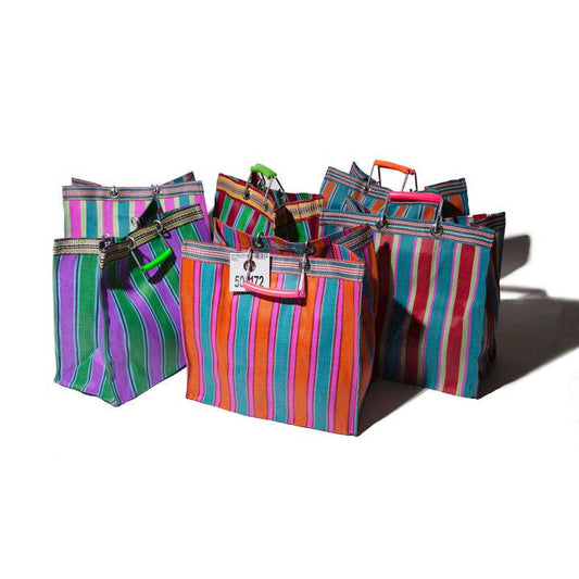 Striped Bag: Orange & Blue