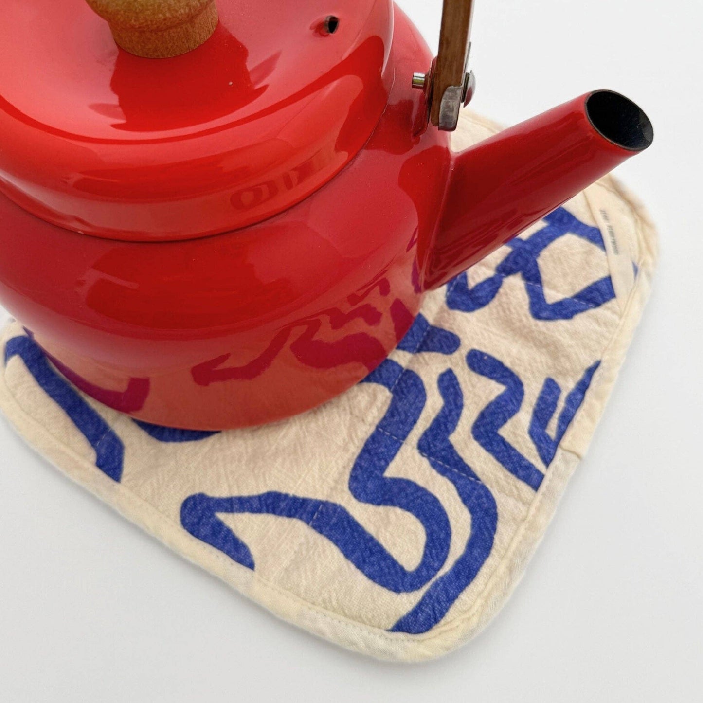 Potholder - River - Cobalt - Cream