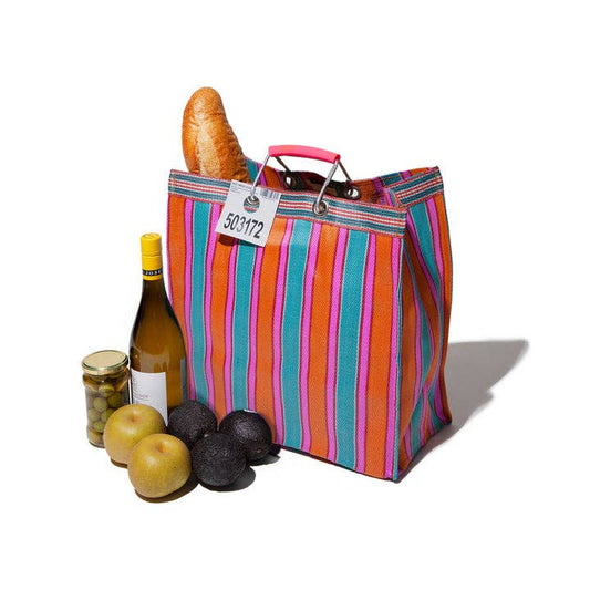 Striped Bag: Orange & Pink