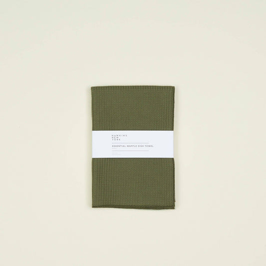 Essential Waffle Dish Towels: Olive & Sage