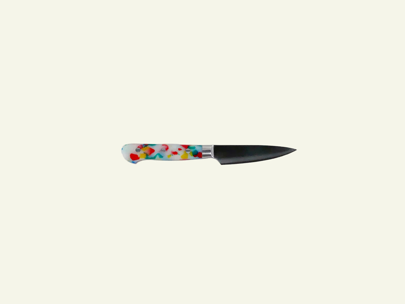 Decorative knife with colorful handle on a white background