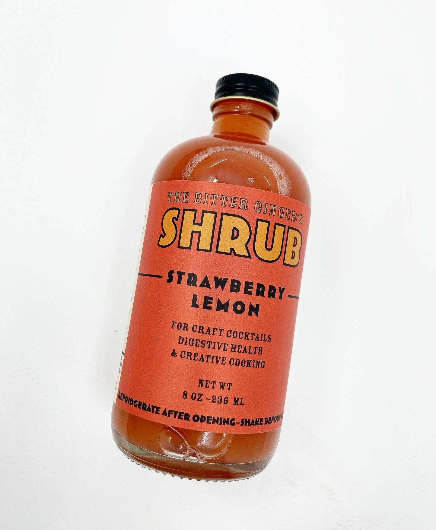 Bitter Ginger Shrub- Strawberry Lemon