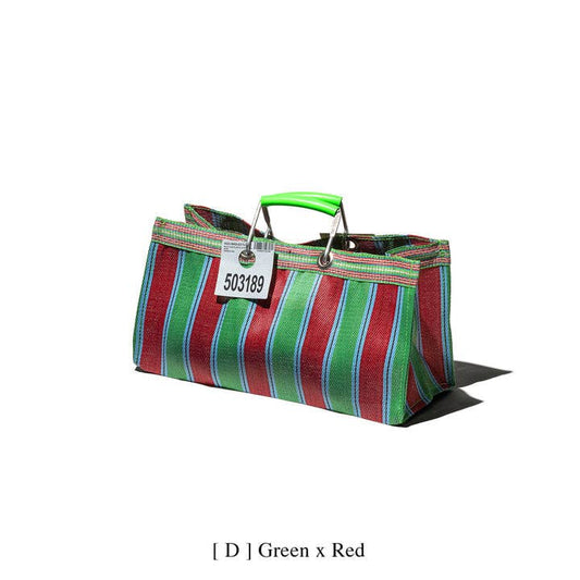 Puebco Striped Bag (small): Green & Red