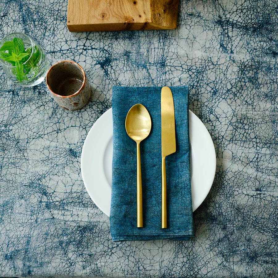 Organic Table Linens Naturally Hand Dyed Table Cloth | Paros: 56"x108"
