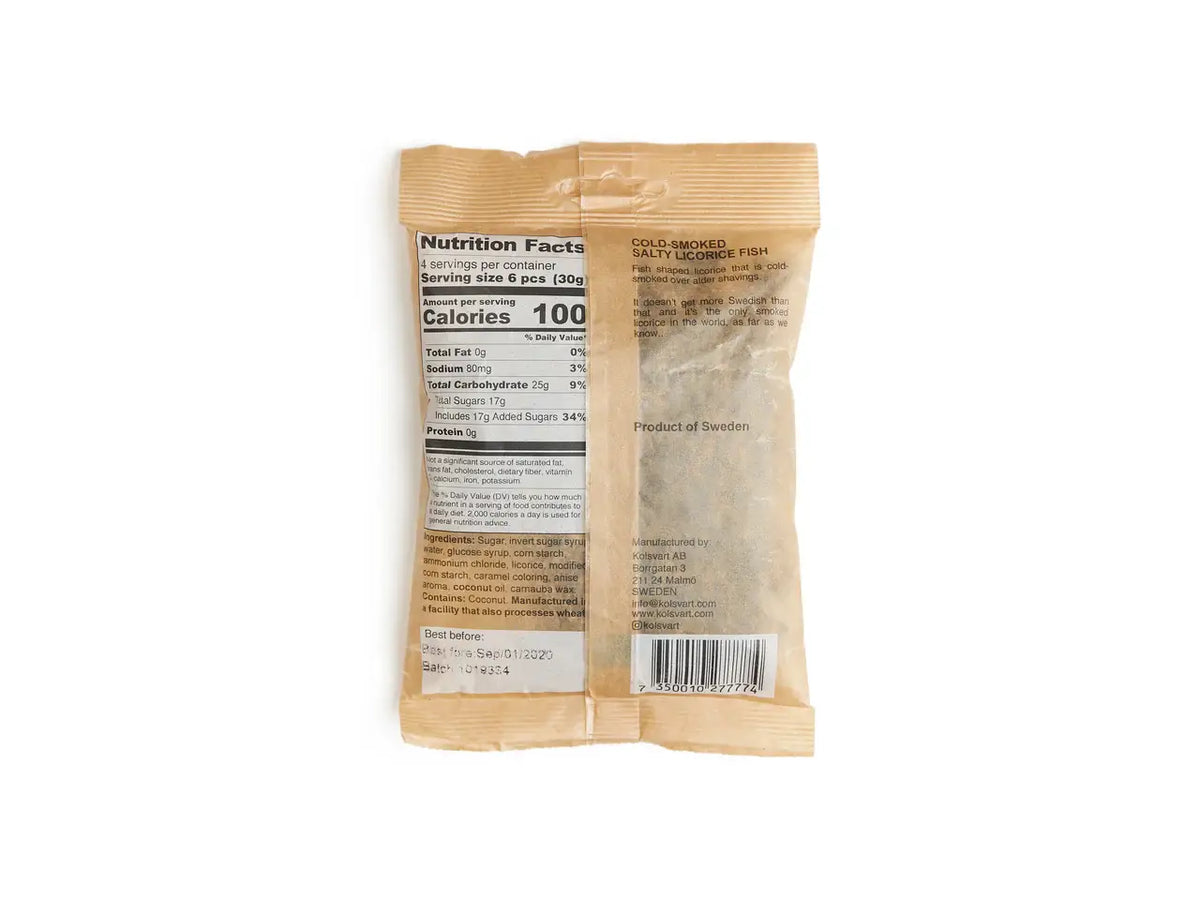 Kolsvart Smoked Licorice Swedish Candy Fish