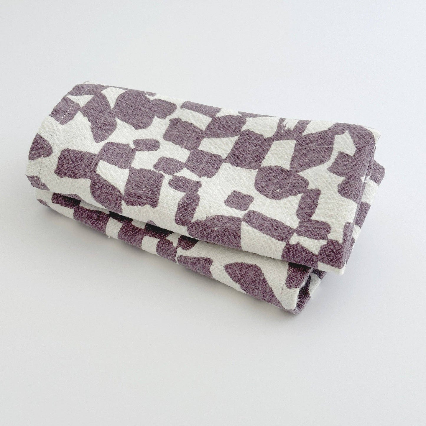 Textured Napkins - Checks - Plum