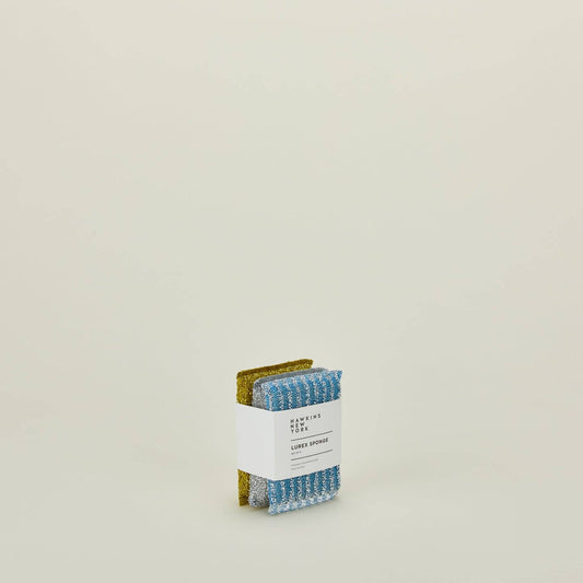 Lurex Sponge - Set of 3 - Blue/Gold/Silver