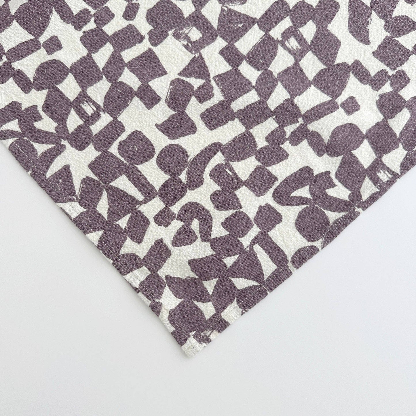 Textured Napkins - Checks - Plum