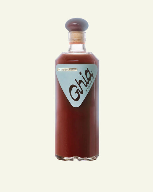 Bottle of Ghia on a white background