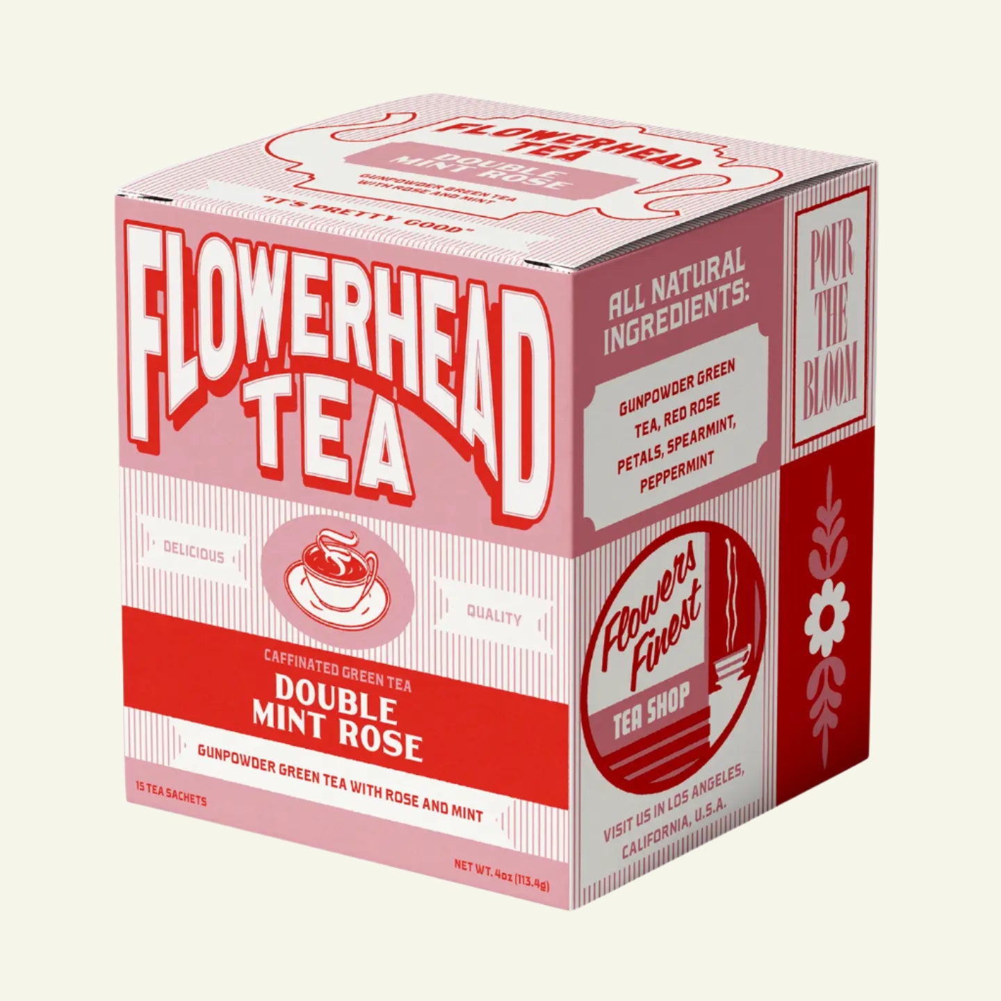 Double Mint Rose Tea Bags