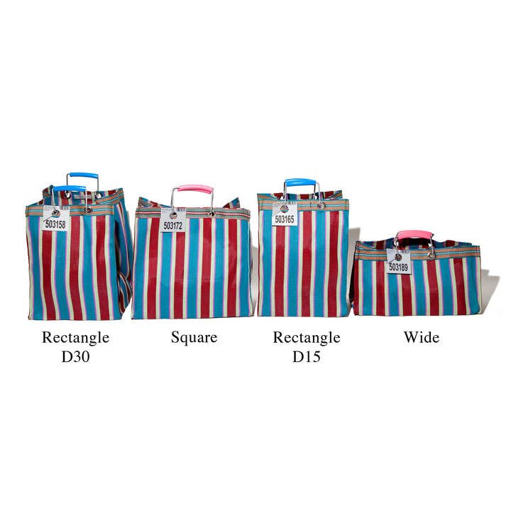 Puebco Striped Bag (small): Orange x&Blue
