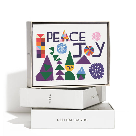 Peace and Joy holiday greeting card: Singles