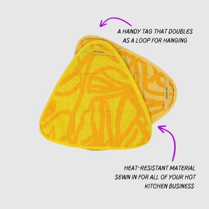 Potholder - River - Cobalt - Cream