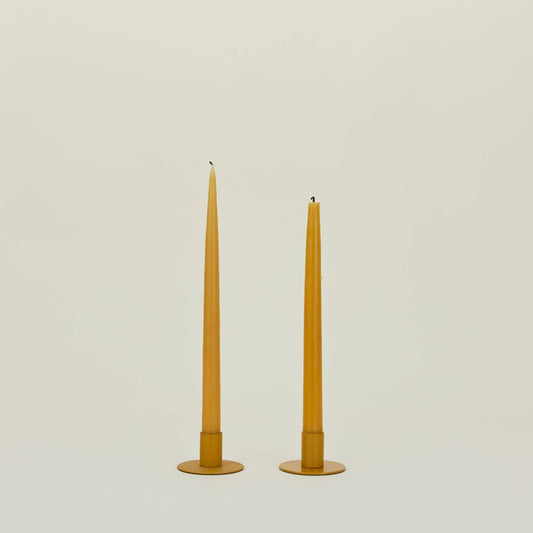 Essential Metal Candle Holder: Mustard